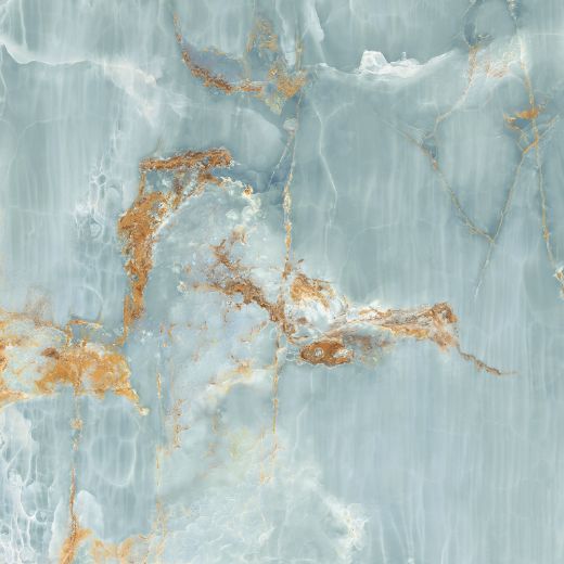 Billede af The Room Onyx Aqua Blue Gold 60x60 cm (RM - Mat)