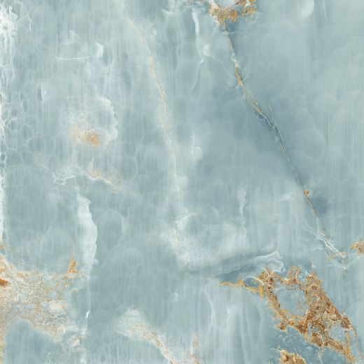 Billede af The Room Onyx Aqua Blue Gold 60x60 cm (RM - Mat)