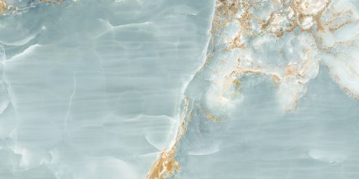 Billede af The Room Onyx Aqua Blue Gold 60x120 cm (RM - Mat)