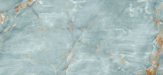 Billede af The Room Onyx Aqua Blue Gold 120x278 cm (LP - Poleret)