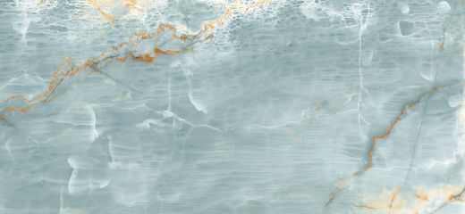 Billede af The Room Onyx Aqua Blue Gold 120x278 cm (LP - Poleret)