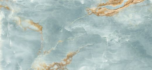 Billede af The Room Onyx Aqua Blue Gold 120x278 cm (LP - Poleret)