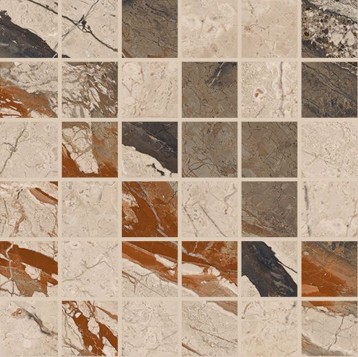Billede af The Room Breccia Phoenix Mosaik 5x5 cm (RM - Mat)