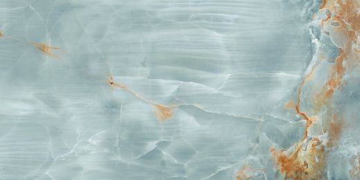Billede af The Room Onyx Aqua Blue Gold 60x120 cm (LPM - Matpoleret)