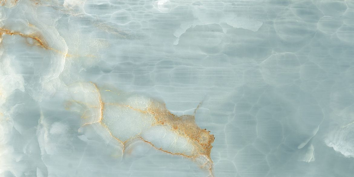 Billede af The Room Onyx Aqua Blue Gold 60x120 cm (LP - Poleret)