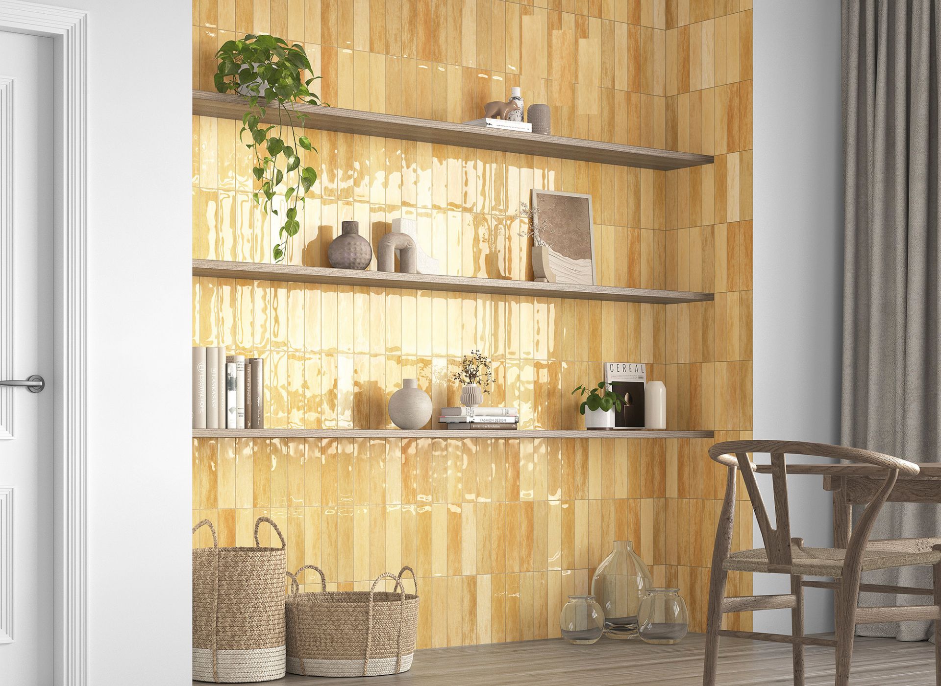 CC Zellige Okker 7x28 cm │ Colour Ceramica A/S