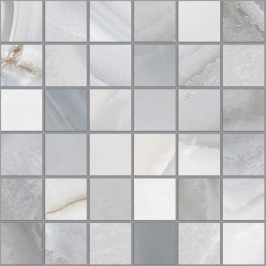 Billede af Oro Agate Blue Lace Mosaik 5x5 cm (RM - Mat)