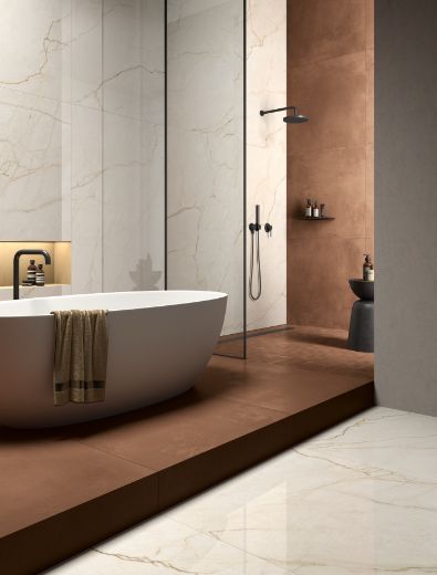 Billede af Oro Cream Ivory 90x90 cm (LP - Poleret)