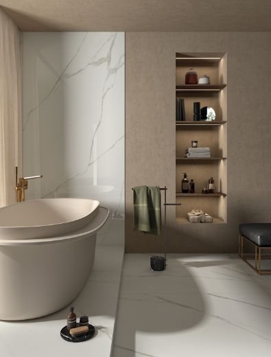 Billede af Aesthetica Statuario Extra White Mosaik 2,5x2,5 cm (LPM - Matpoleret)