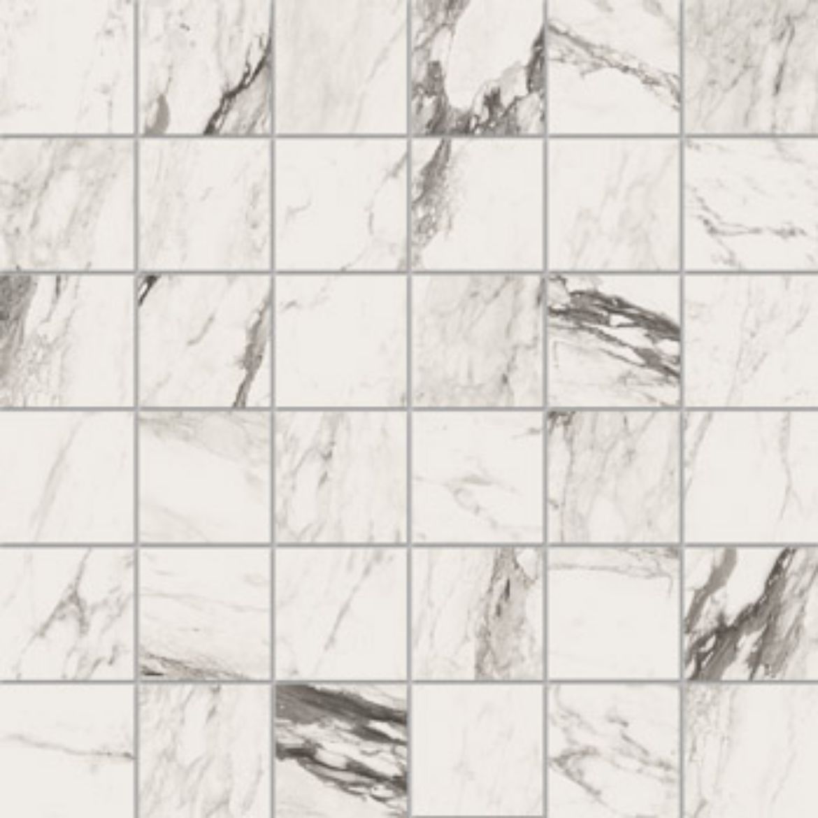 Billede af Bianco Calacatta Renoir Mosaik 5x5 cm (RM - Mat)