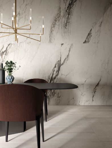 Billede af Bianco Calacatta Renoir Mosaik 5x5 cm (RM - Mat)