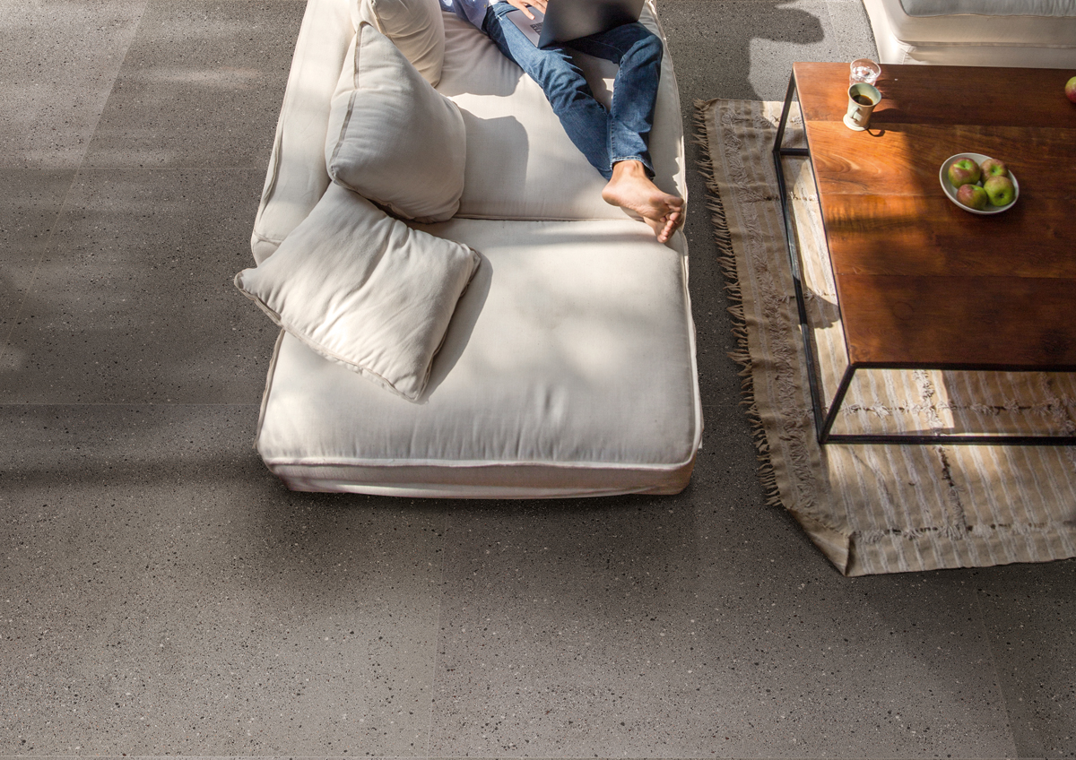 Overcome Grey 60x120 cm (LLL - Højglanspoleret) │ Colour Ceramica A/S