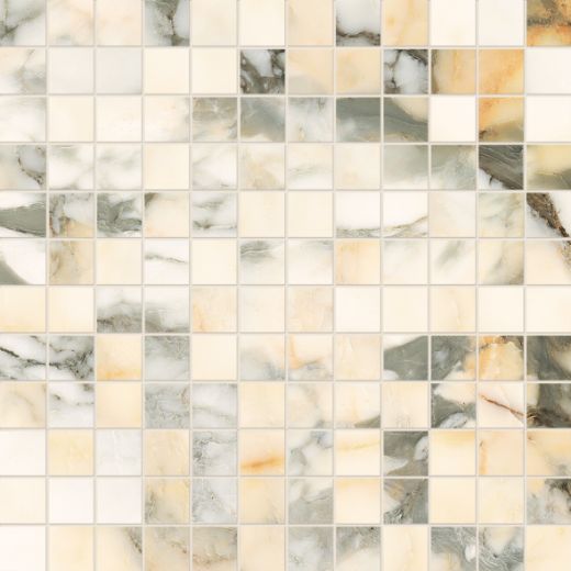 Billede af Aesthetica Calacatta Paonazzo Mosaik 2,5x2,5 cm (LPM - Matpoleret)