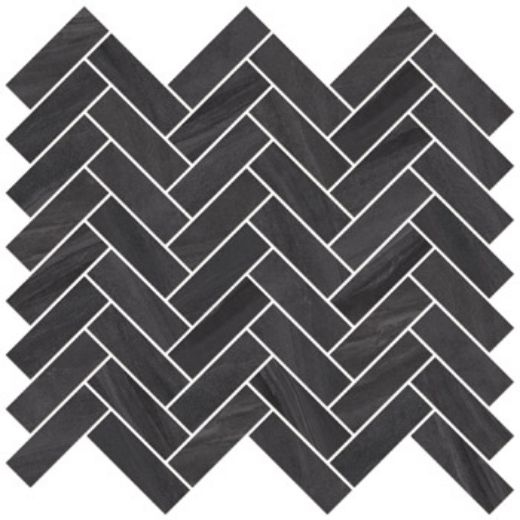 Billede af Lime-Rock Black Sildeben Mosaik 28,5x32 cm (RM - Mat)