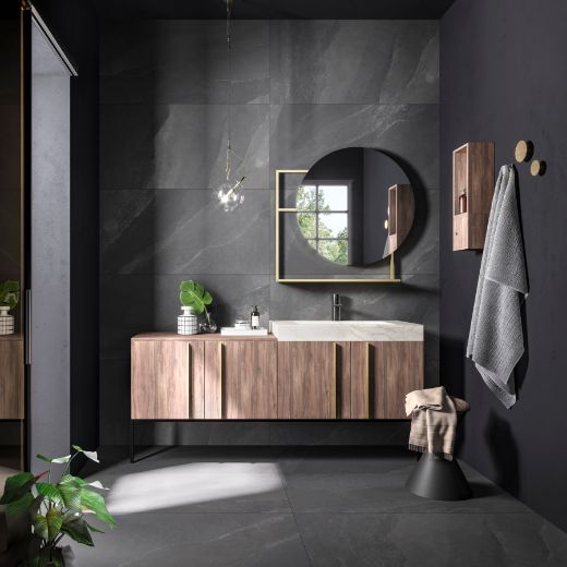 Billede af Ashima Black 60x60 cm (RB - Stokhugget)